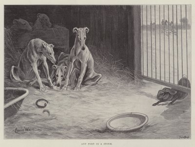 Elke haven in een storm door Louis Wain